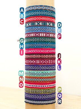 Woven Handmade Boho Slim Bracelet, Woven Textile, Friendship Bracelet, Stacking